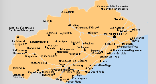 Carte de l’Hérault